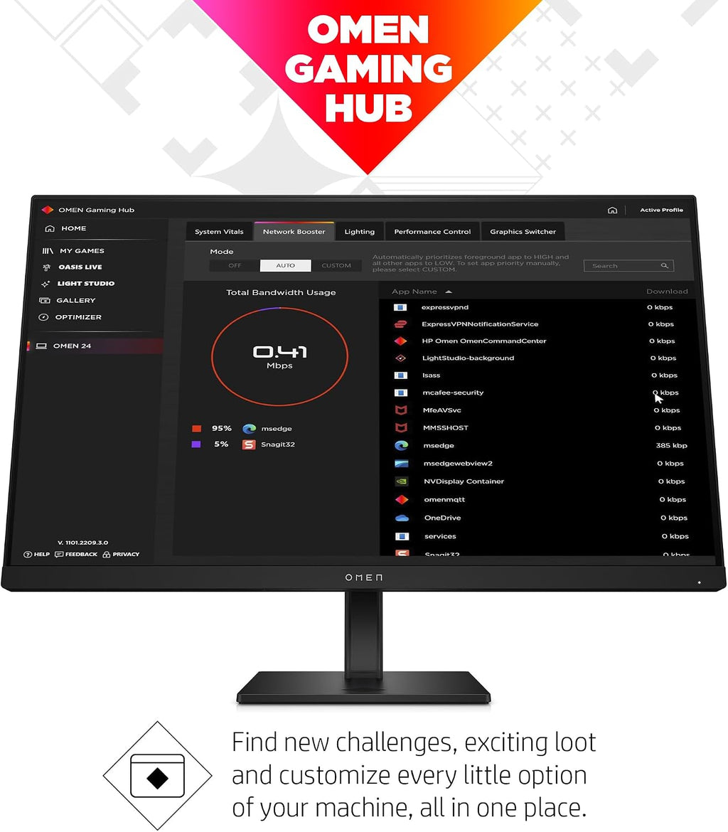 HP: OMEN 27 inch FHD 165Hz Gaming Monitor – OMEN 27
