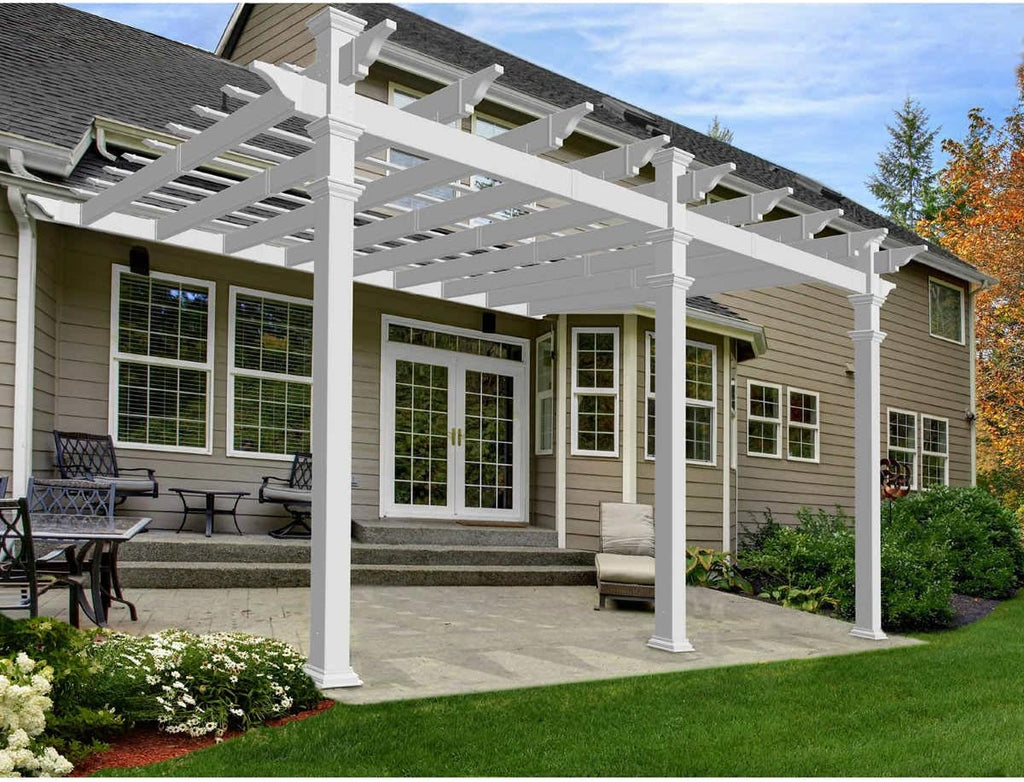 vita Valencia 12' x 16' Attached Vinyl Pergola