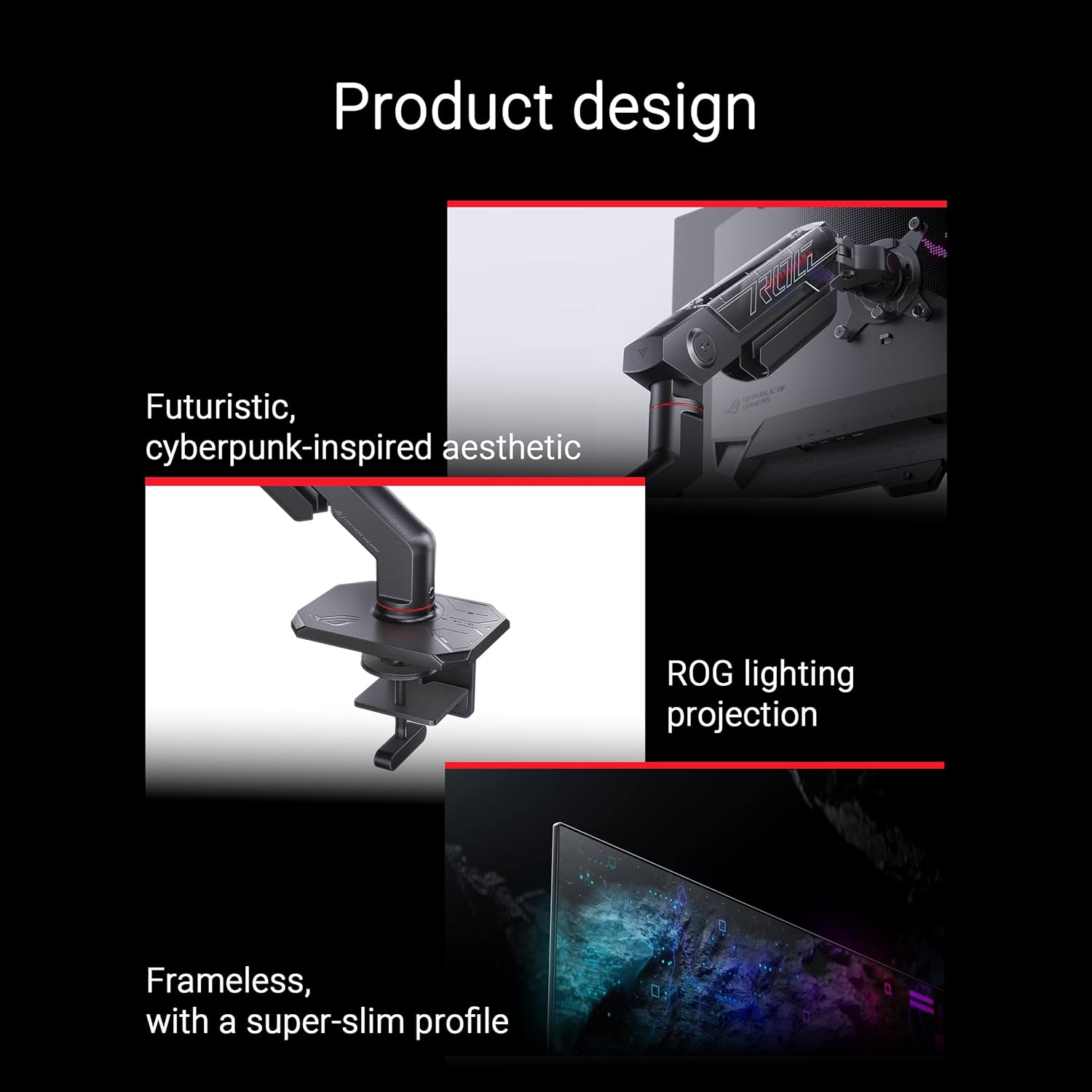 ASUS ROG Swift 27' (26.5' viewable) 1440P OLED DSC Gaming Monitor (PG27AQDM-R) - QHD (2560x1440) 240Hz, 0.03ms, G-SYNC Compatible, 99% DCI-P3, True 10-bit, Monitor Arm Included, 3 yr Warranty