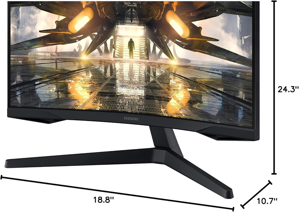 SAMSUNG 27' Odyssey G55A QHD 165Hz 1ms FreeSync Curved Gaming Monitor with HDR 10, Futuristic Design for Any Desktop (LS27AG550ENXZA)