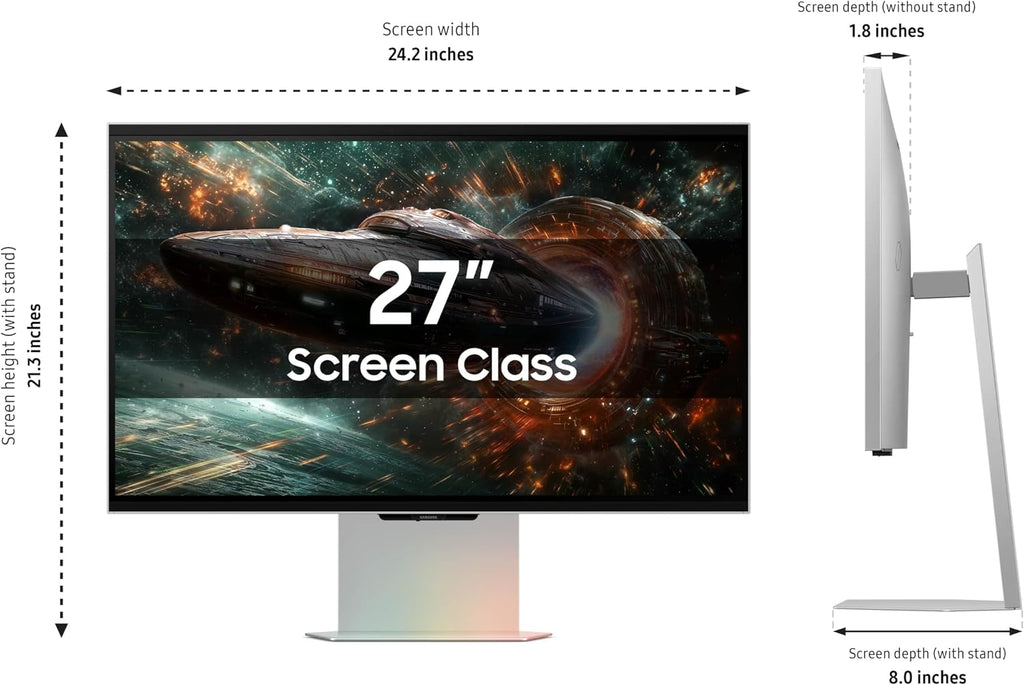Samsung LS27FG900XNXZA 27 Inch Odyssey 3D 4K 165Hz Gaming Monitor with 6 Year Amber Protection Plan (2025)