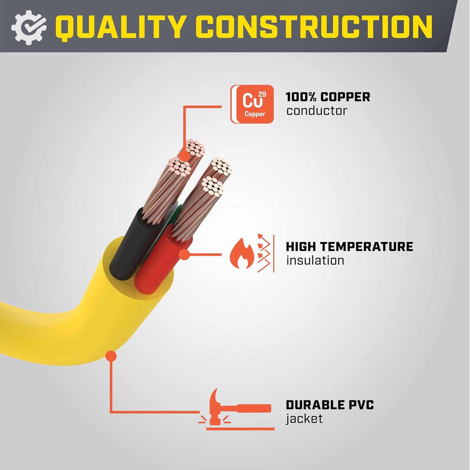 Champion Power Equipment 30-Foot 50-Amp 125/250-Volt RV Generator Power Cord, (14-50P to SS2-50R)
