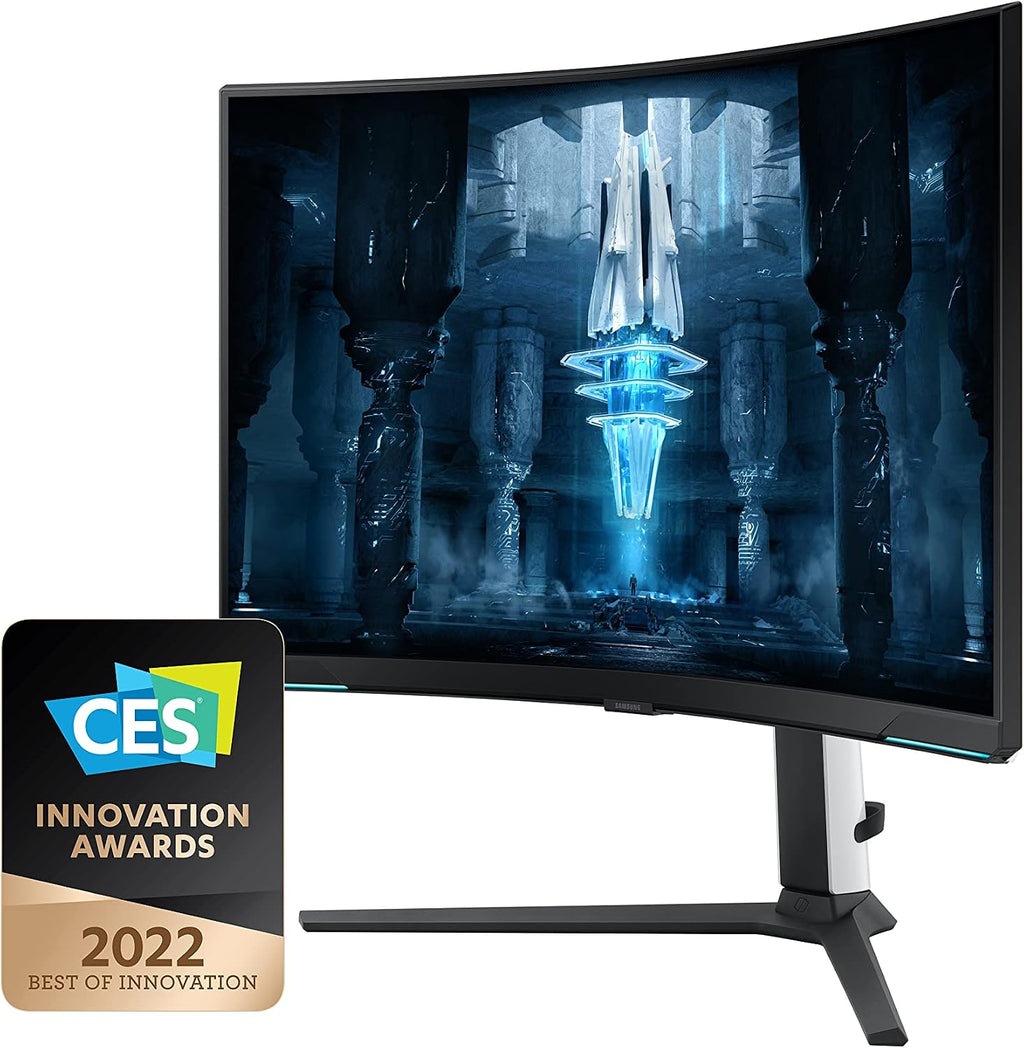 Samsung 2022 32'' Odyssey Neo G8 4K UHD 165Hz 1ms G-Sync 1000R Curved Gaming Monitor, Quantum HDR2000, AMD FreeSync Premium Pro, Ultrawide Game View, DisplayPort, HDMI, Black (Renewed)