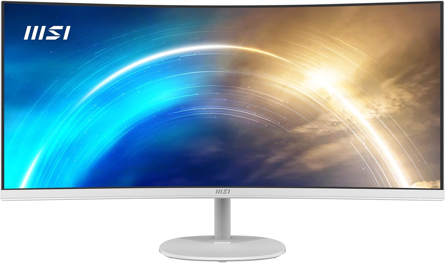 msi PRO MP341CQW 34-inch VA 3440 x 1440(UWQHD) Computer Monitor, 100Hz, Free-Synch, HDMI, DisplayPort, VESA Mountable, Speaker, 1ms, White