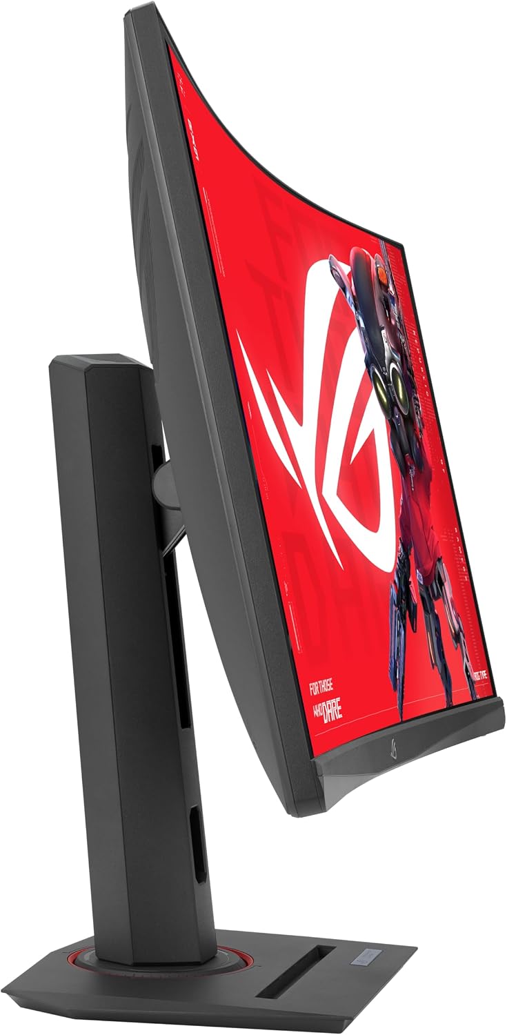 ASUS ROG Strix 27' 1440P HDR400 USB-C Curved Gaming Monitor (XG27WCS) - QHD (2560 x 1440), 180Hz, 1ms, Fast VA, 125% sRGB, DCI-P3 95%, ELMB Sync, FreeSync, DisplayWidget, Tripod Socket, 3yr Warranty