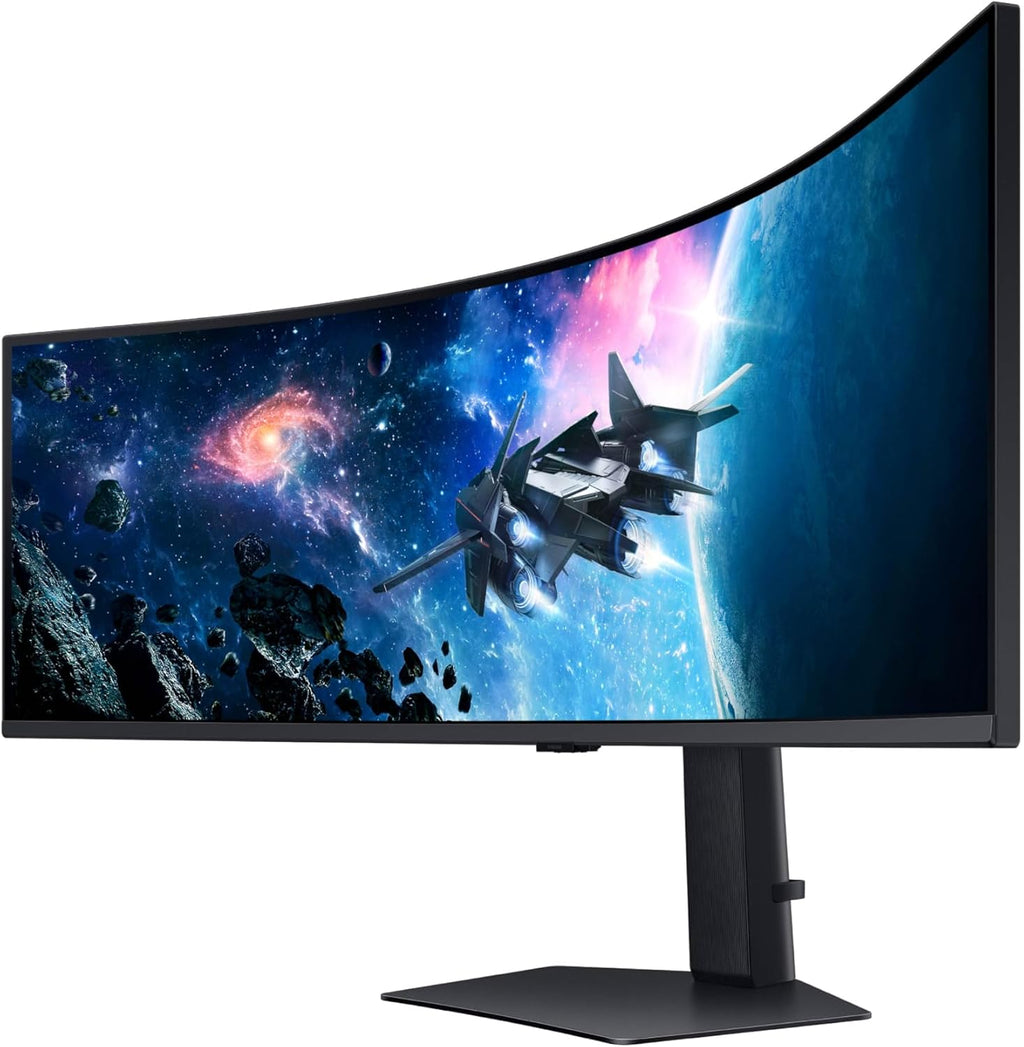 Samsung 49' Odyssey G9 Series DQHD 1000R Curved Gaming Monitor, 1ms(GtG), VESA DisplayHDR 1000, 240Hz, AMD FreeSync Premium Pro, Height Adjustable Stand, Ultrawide Screen, LS49CG954ENXZA, 2024