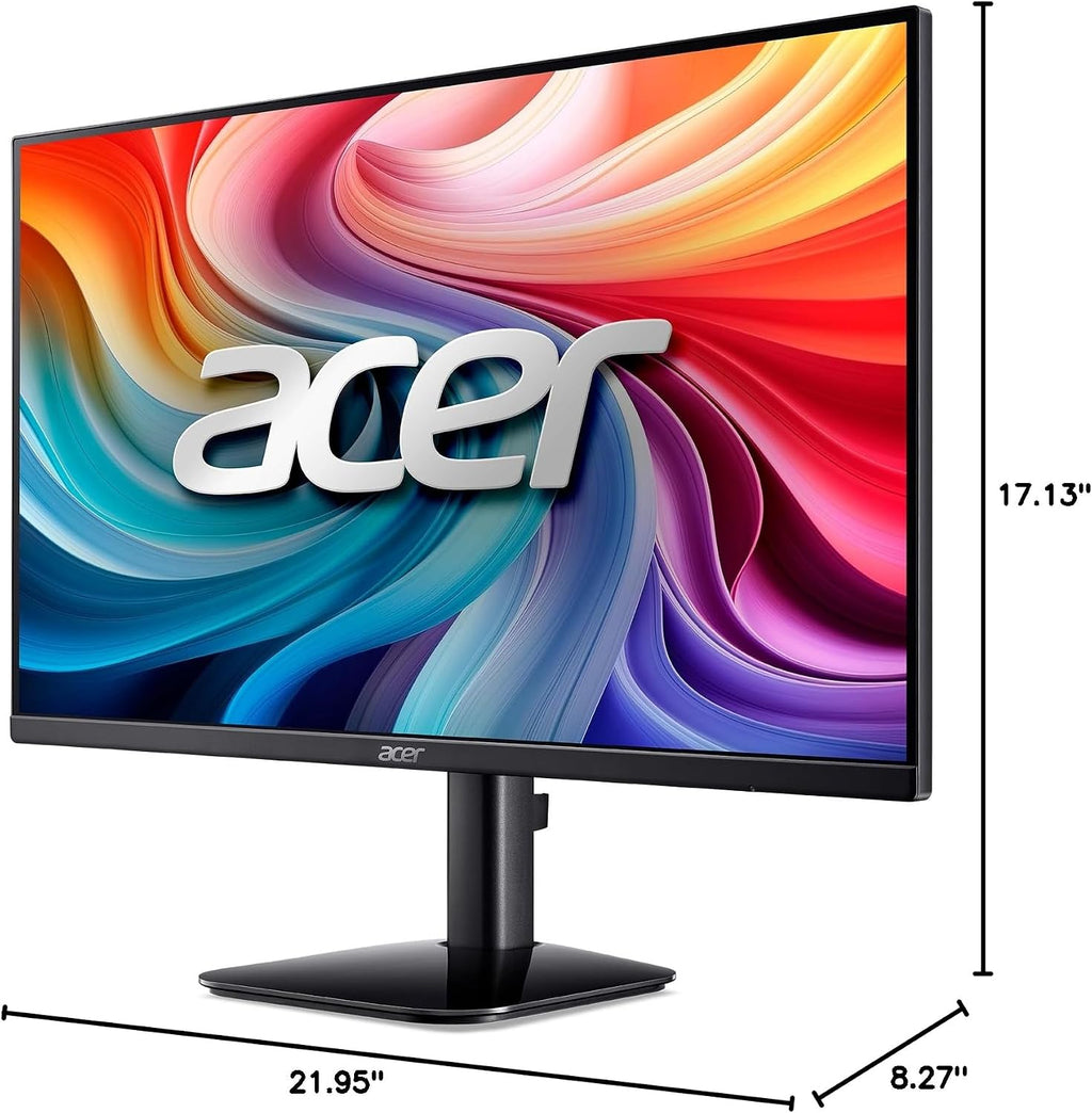 acer KB252Q E0bi 24.5' IPS Full HD (1920 x 1080) Zero-Frame Gaming Office Monitor AMD FreeSync Technology Up to 100Hz Refresh 1ms (VRB) Low Blue Light Tilt HDMI & VGA Ports
