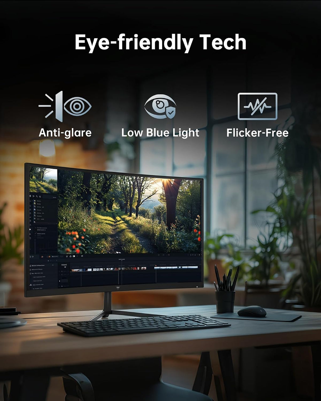 KTC 24 Inch Curved 240Hz Gaming Monitor, FHD 1500R Curved Computer Monitor 1080P, 3000:1 Contrast, Adaptive Sync, HDR, MPRT 1ms, HDMI DisplayPort, Low Blue Light, Tilt, VESA Mount, H24S17P