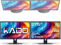 Kado Dual Monitor Setup - 2-Pack 22' 1920x1080 Computer Monitor 75Hz VESA Mount HDMI Office Gaming Hybrid Built-in Speakers (E22 Dual Series)
