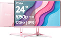Pixio PX246 Wave Pink 24 inch 120Hz Refresh Rate FHD 1080p Resolution IPS Panel 4ms GTG Response Time Gaming Monitor with Adaptive Sync