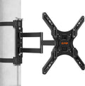 ELIVED Outdoor Pillar TV Mount for Most 26'-60' TVs, Column TV Mount Weatherproof for Gazebo Patio Pergola, No Drill tv Bracket Swivel and Tilt, Fits Multi-Shaped Poles, Max VESA 400x400mm, 77 Lbs.