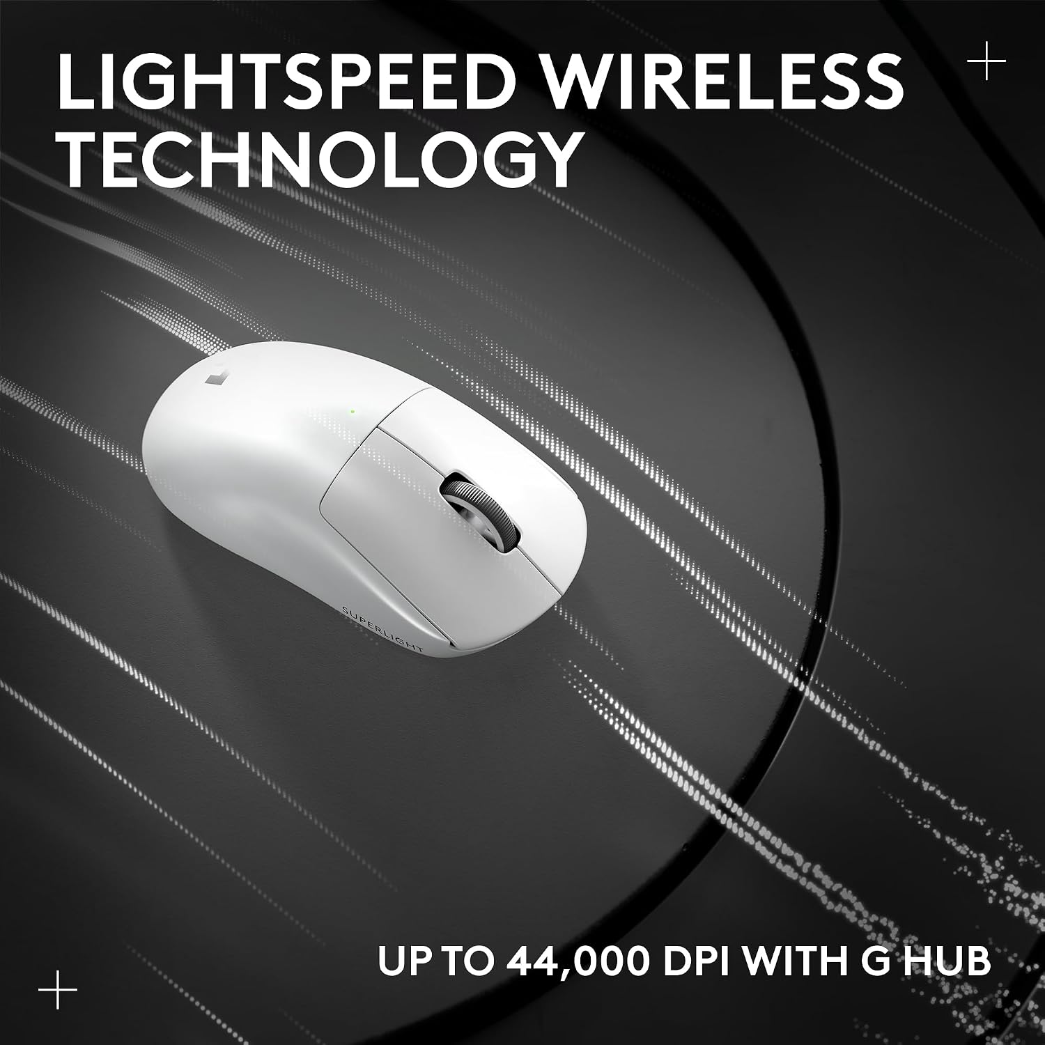 Logitech G PRO X Superlight 2 Wireless Gaming Mouse, 60g Pro-Grade with 5 Programmable Buttons, 44k DPI Sensor, 8kHz Report Rate, USB-C Charging for PC/Mac - White