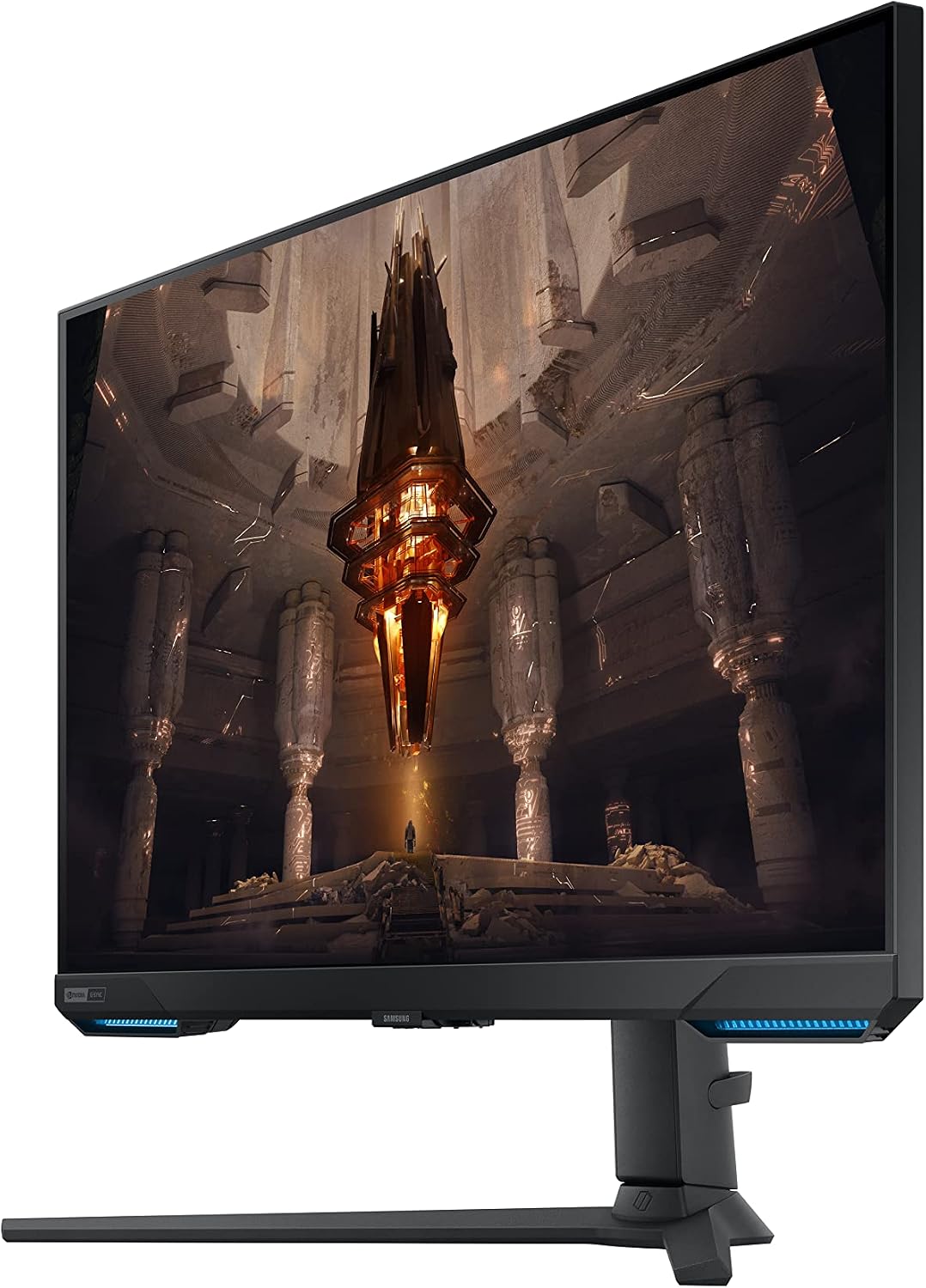 SAMSUNG 28' Odyssey G70B Series 4K UHD Gaming Monitor, IPS Panel, 144Hz, 1ms, HDR 400, G-Sync and FreeSync Premium Pro Compatible, Ultrawide Game View, LS28BG702ENXGO, Black