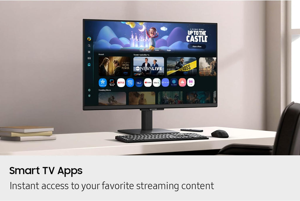 Samsung 32-Inch M5 (M50F) Series FHD Smart Monitor with Streaming TV, Speakers, HDR10, Gaming Hub, Multiple Ports, Workout Tracker, Vision Accessibility Tools, Black, LS32FM502ENXZA