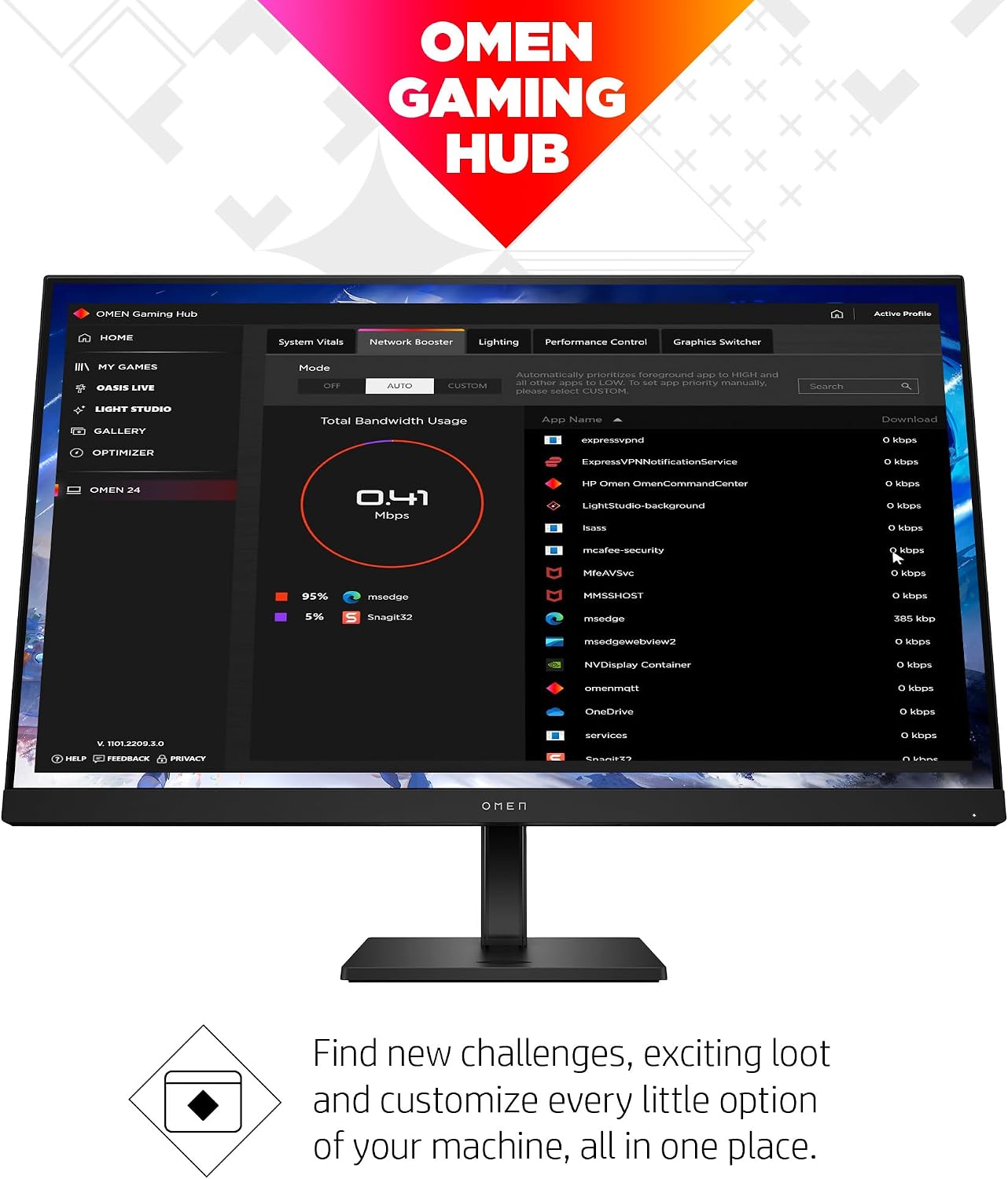 HP OMEN 32q QHD 165Hz Gaming Monitor, QHD Display (2560 x 1440), IPS Panel, 99% sRGB, 95% DCI-P3, 16:9, AMD FreeSync Premium Technology, 32q (2023)