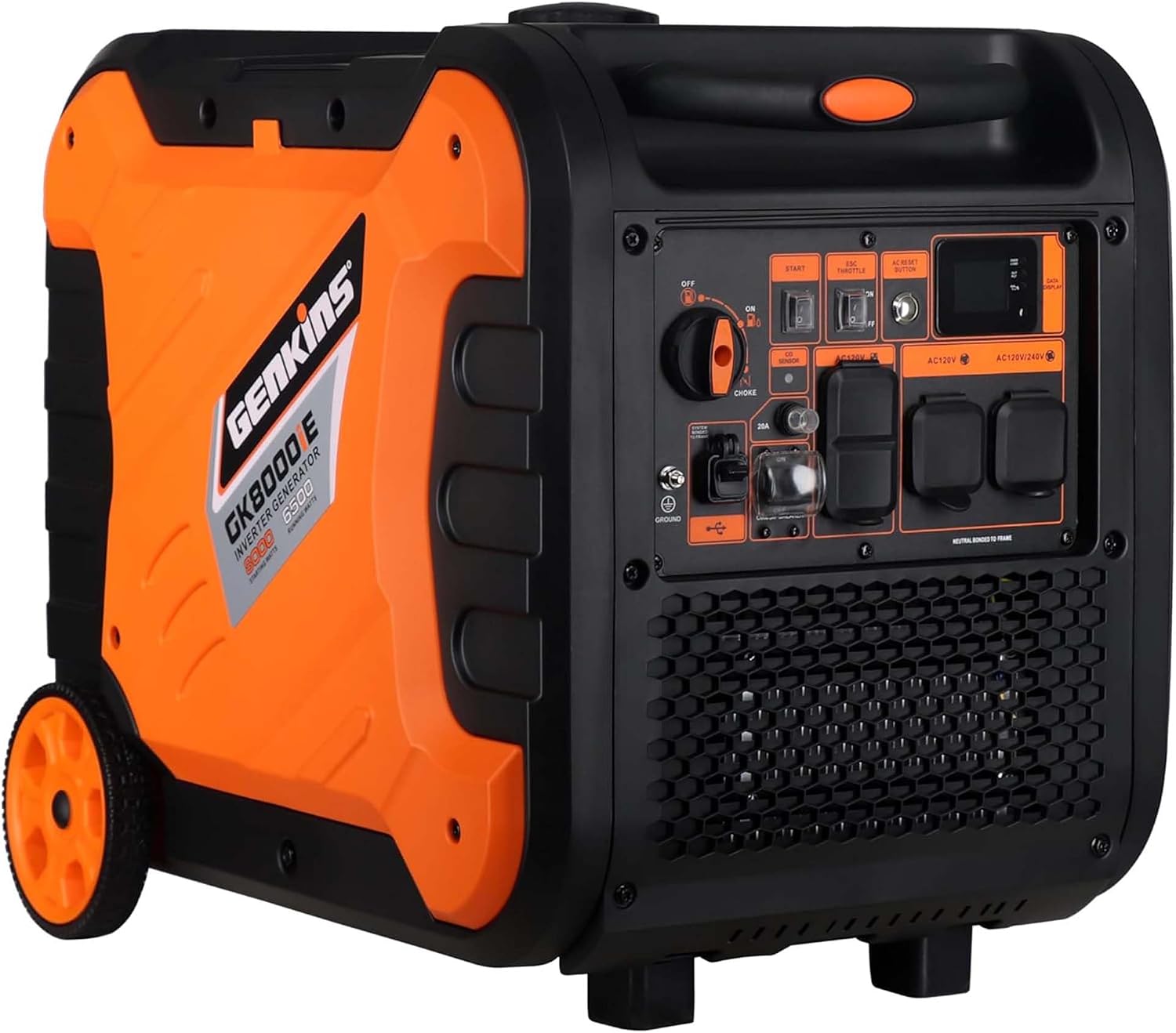 Genkins 8000W Inverter Generator Outdoor Portable Generators Gas Powered Super Quiet with Electric Start Ideal for Home Backup, RV, Camping, Travel
