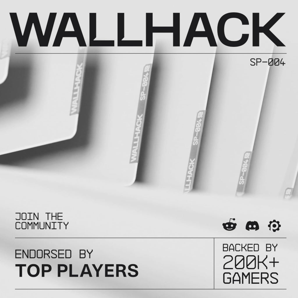 Wallhack 4.0 Glass Gaming MousePad - Professional Esport Mouse Mat with Specialty Surface for Top Speed and Control, Large Tempered Glasspad with Full Silicone Base - (SkyPAD White,XL 16.92' x 19.29')