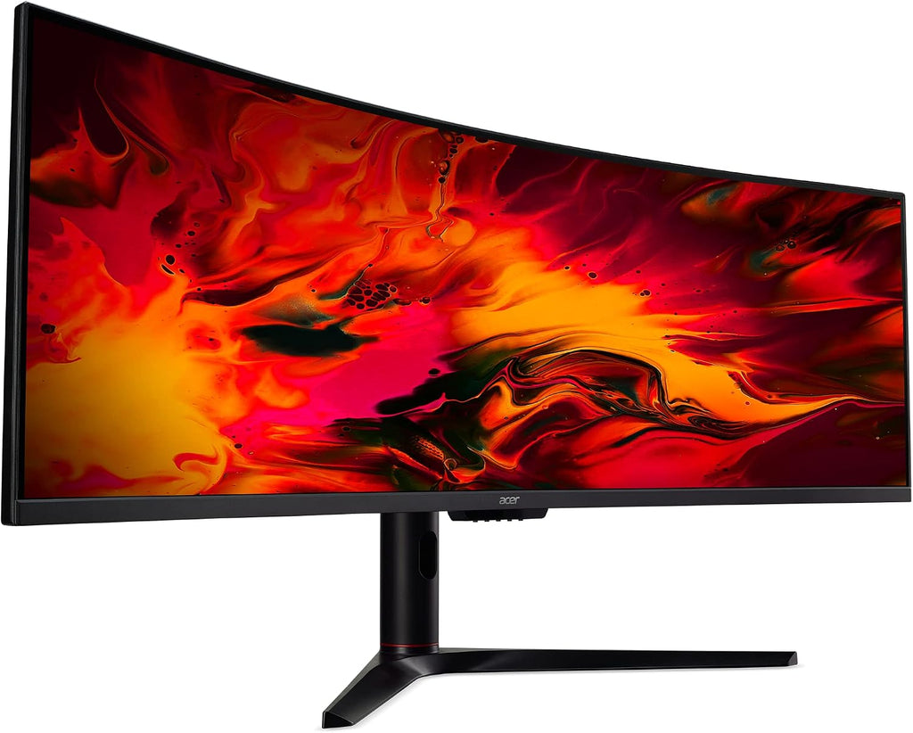 acer 49 Inch 1800R Curved Zero-Frame DFHD (3840 x 1080) Gaming Monitor | AMD FreeSync Premium Pro | Up to 144Hz Refresh | 4ms (G to G) | 1 x Display Port 1.4 and 2 x HDMI 2.0 Ports | EI491CR
