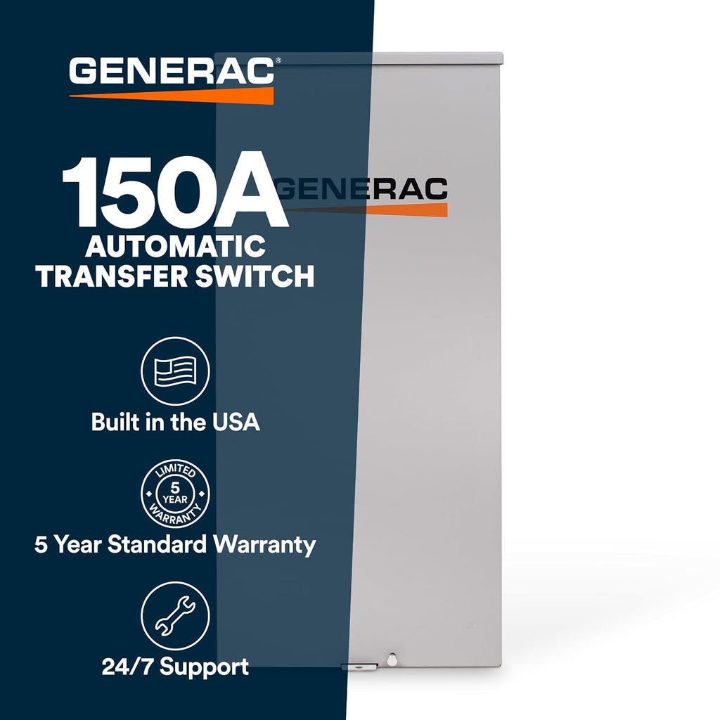 Generac 150-Amp Automatic Generator Transfer Switch, Open Transition, Service Rated, Outdoor Enclosure