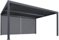 PURPLE LEAF 94AS Adjustable Privacy Screen Side Shade for Pergola 16 ft Gray, Pergola Not Included