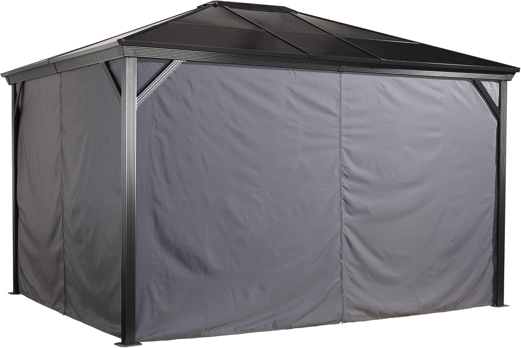 Sojag Accessories Set of 4 10' x 12' Curtains for Verona Outdoor Gazebo - Grey