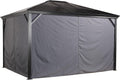 Sojag Accessories Set of 4 10' x 12' Curtains for Verona Outdoor Gazebo - Grey