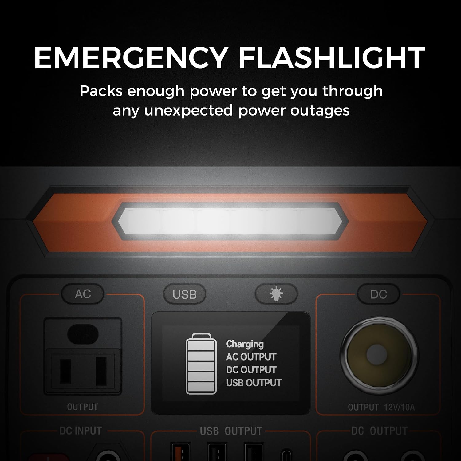 FF Flashfish Solar Generator With Solar Panel, 144.3Wh/39000mAh Electri Generator With 60W Solar Panel with, Emergency Power Supply with AC/DC/USB/Type C/LED Lights for Camping, Home, Power Outage