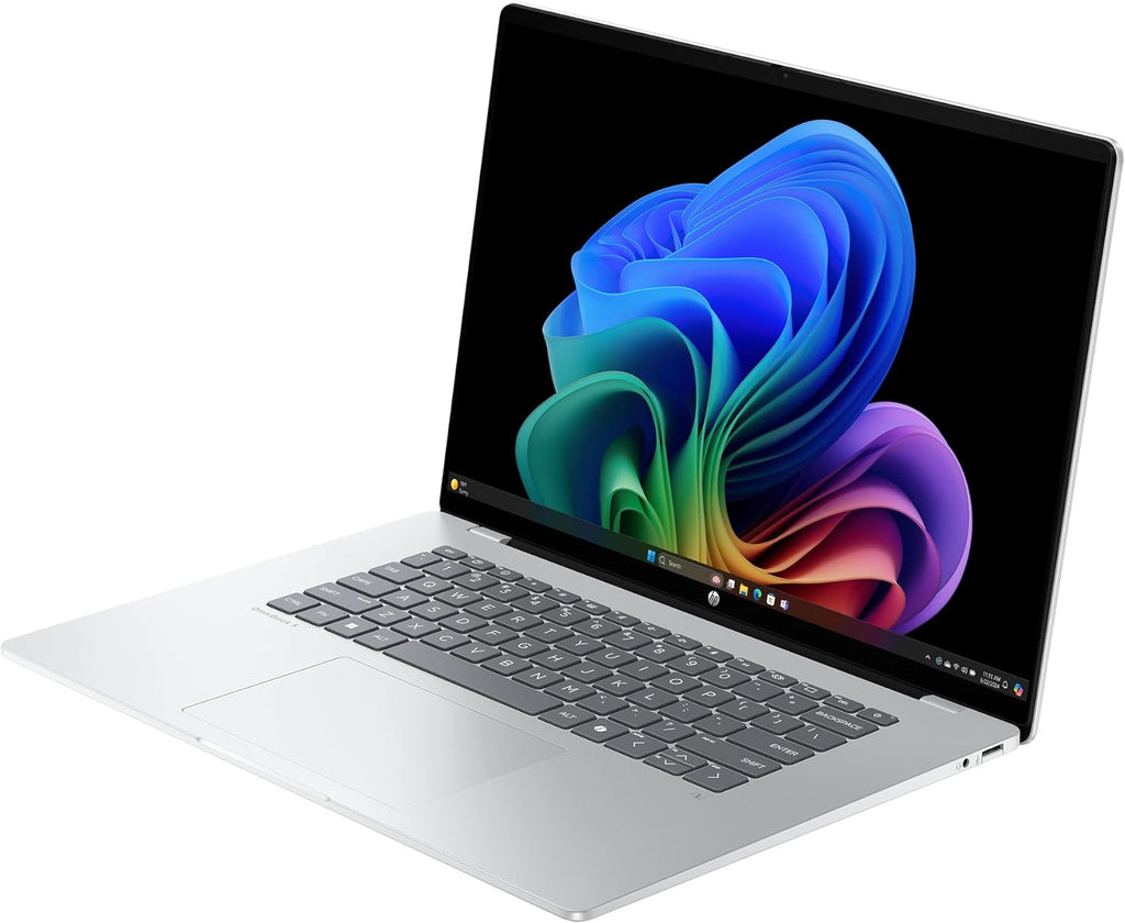 HP OmniBook 5 16 inch Next Gen AI PC, 2K Touchscreen, Snapdragon X Plus X1P-42-100, 16 GB RAM, 512 GB SSD, Qualcomm Adreno GPU, Windows 11 Home, Glacier Silver, 16-fb0000nr