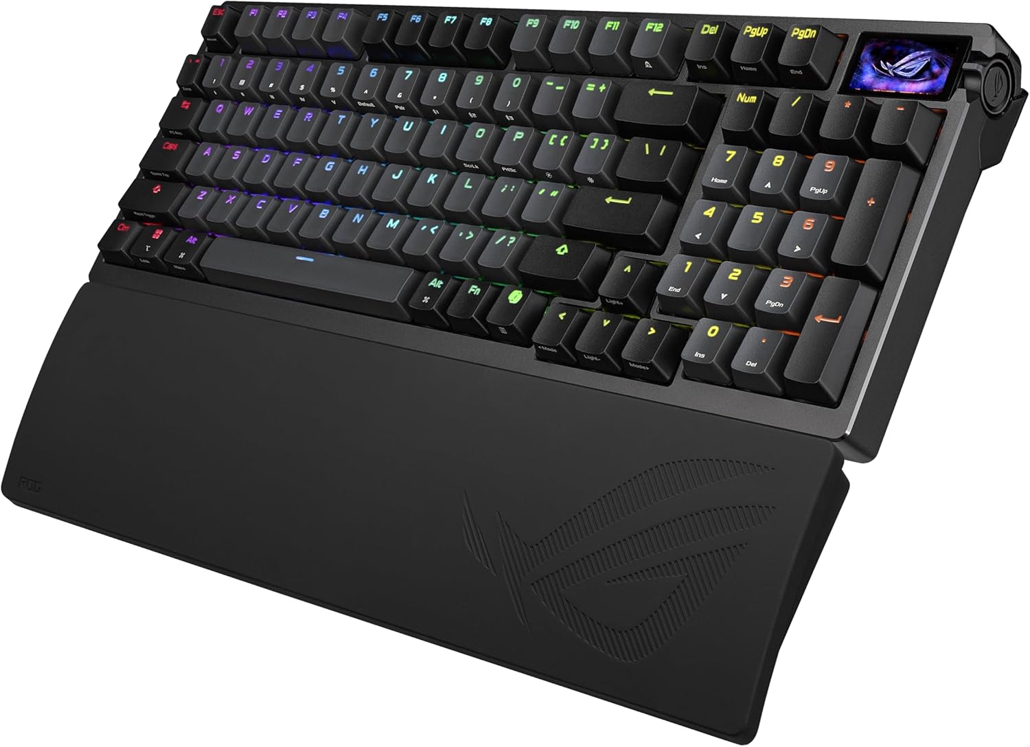 ASUS ROG Azoth 96 HE Wireless Hall Effect Gaming Keyboard – 96% Full-Size, Tri-Mode, Hot Swappable Magnetic Switch, Rapid Trigger, Speed Tap, 8K Hz Polling, Color OLED Screen, ABS Keycaps – Black