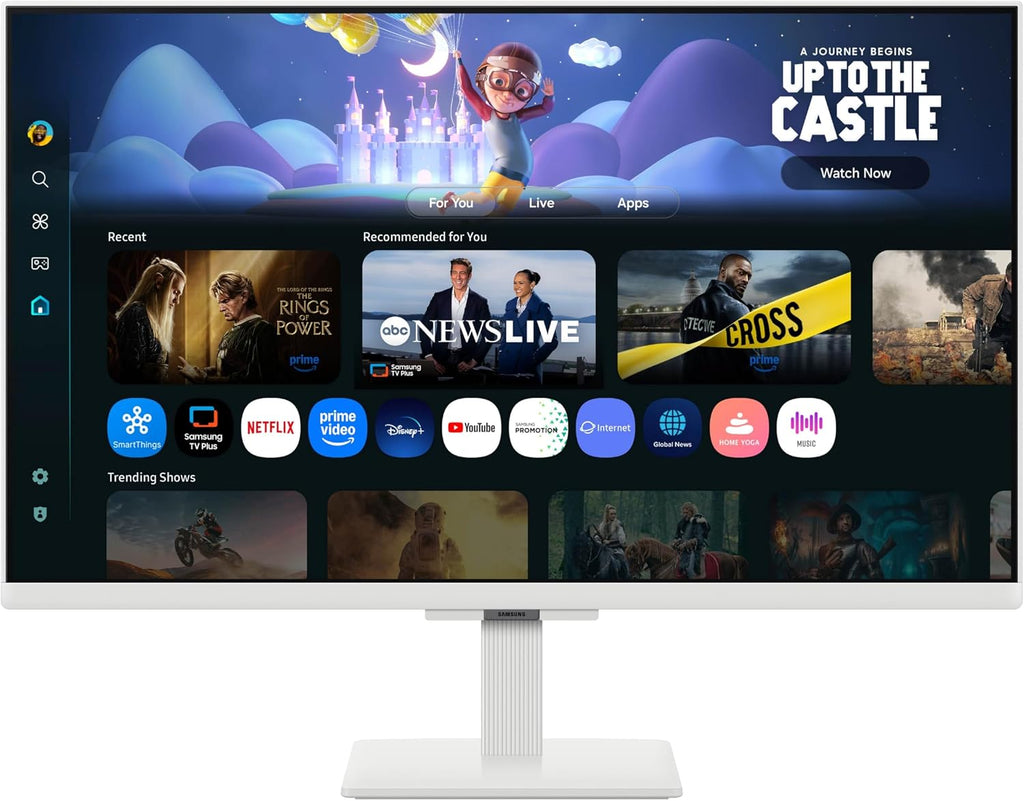 Samsung 27-Inch M5 (M50F) Series FHD Smart Monitor with Streaming TV, Speakers, HDR10, Gaming Hub, Multiple Ports, Workout Tracker, Vision Accessibility Tools, White, LS27FM503ENXZA