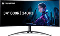 acer Predator X34 | 34' UWQHD 3440 x 1440 OLED 800R Curved Gaming Monitor | AMD FreeSync Premium Pro | 240Hz | 0.01ms | VESA DisplayHDR True Black 400 | KVM Switch | USB Type-C, DP 1.4 & 2 x HDMI 2.1