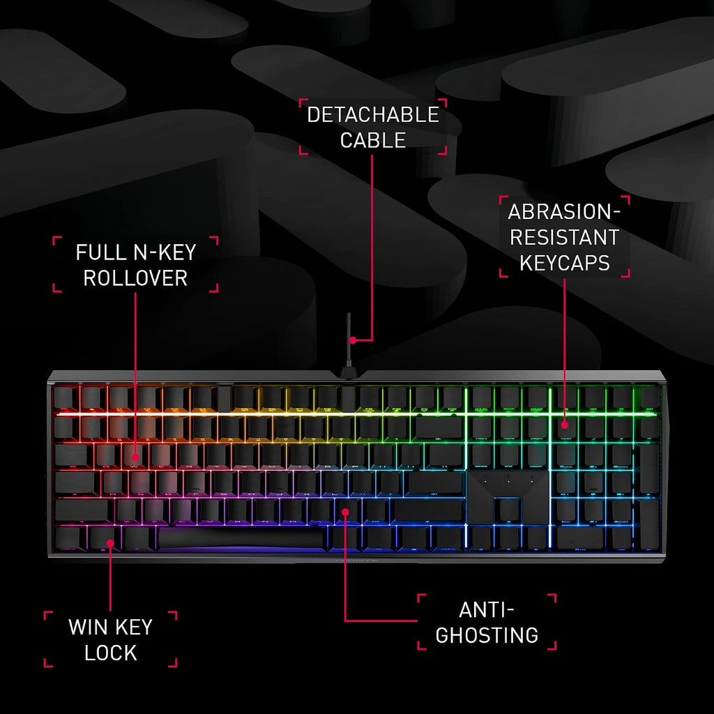 Cherry MX 3.0S, Wired Mechanical Gaming Keyboard, Robust Aluminum Housing, RGB-Lighting, Full Key Rollover, Anti Ghosting, MX2A Silent RED Switches, Black