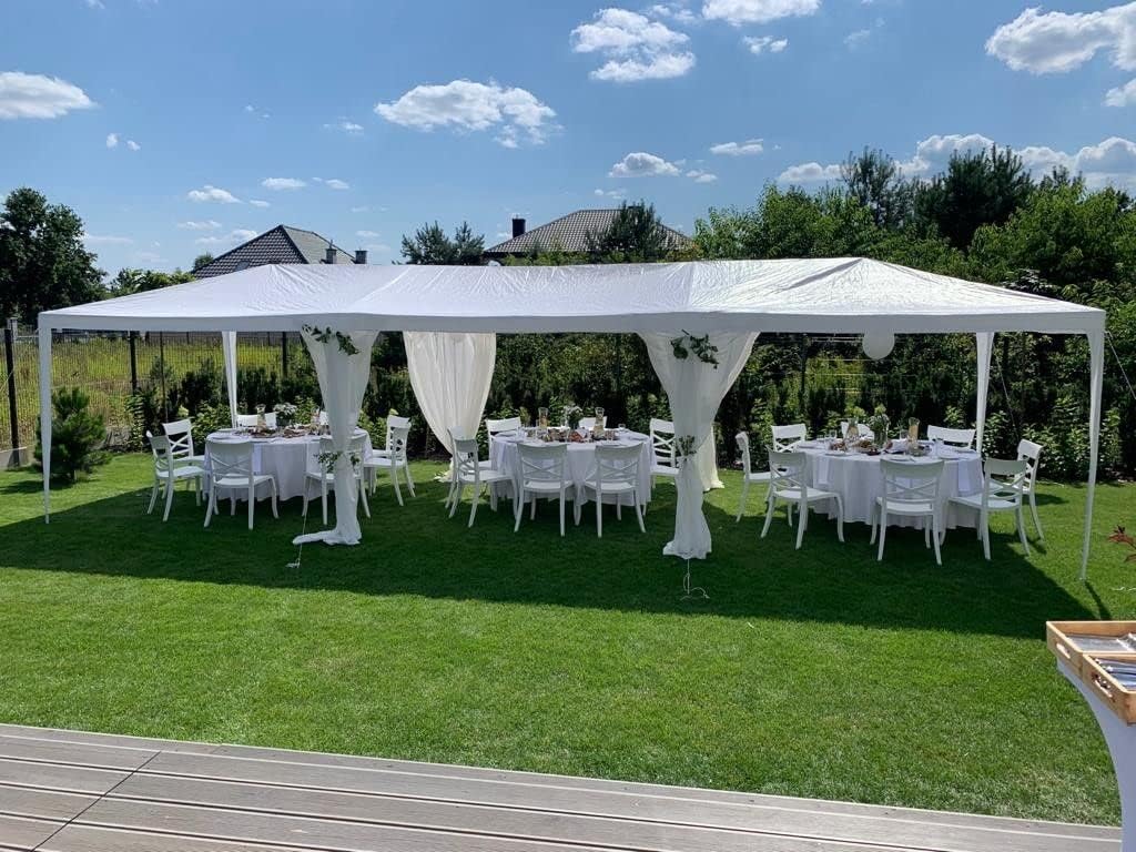 Quictent 10x30 Party Tent Gazebo Wedding Canopy Tent for Parties BBQ Shelter Pavilion with Removable Church Sidewalls & Elegant Church