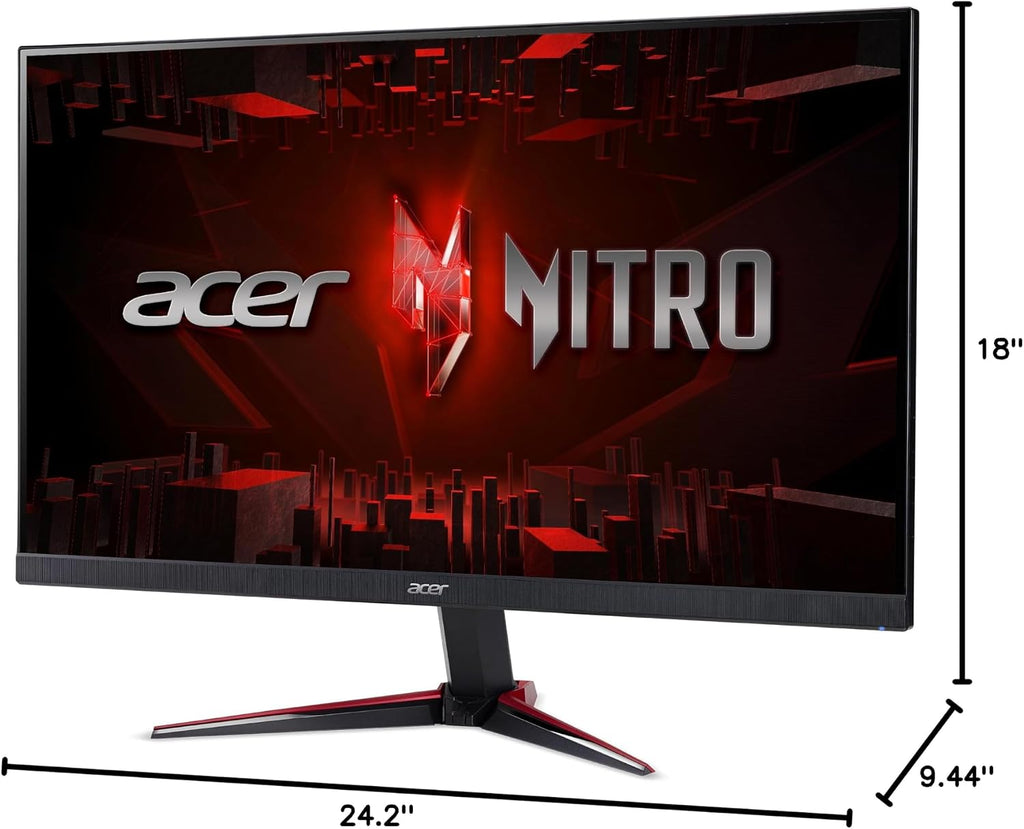 acer Nitro 27' Full HD 1920 x 1080 PC Gaming IPS Monitor | AMD FreeSync Premium | 180Hz Refresh | Up to 0.5ms | HDR10 Support | 99% sRGB | 1 x Display Port 1.2 & 2 x HDMI 2.0 | VG270 M3bmiipx