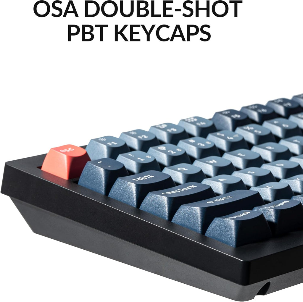 Keychron V6 Max Wireless Custom Mechanical Keyboard, 2.4 GHz Bluetooth QMK Full-Size Layout RGB with Hot-swappable Gateron Banana Switch Compatible with Mac Windows Linux