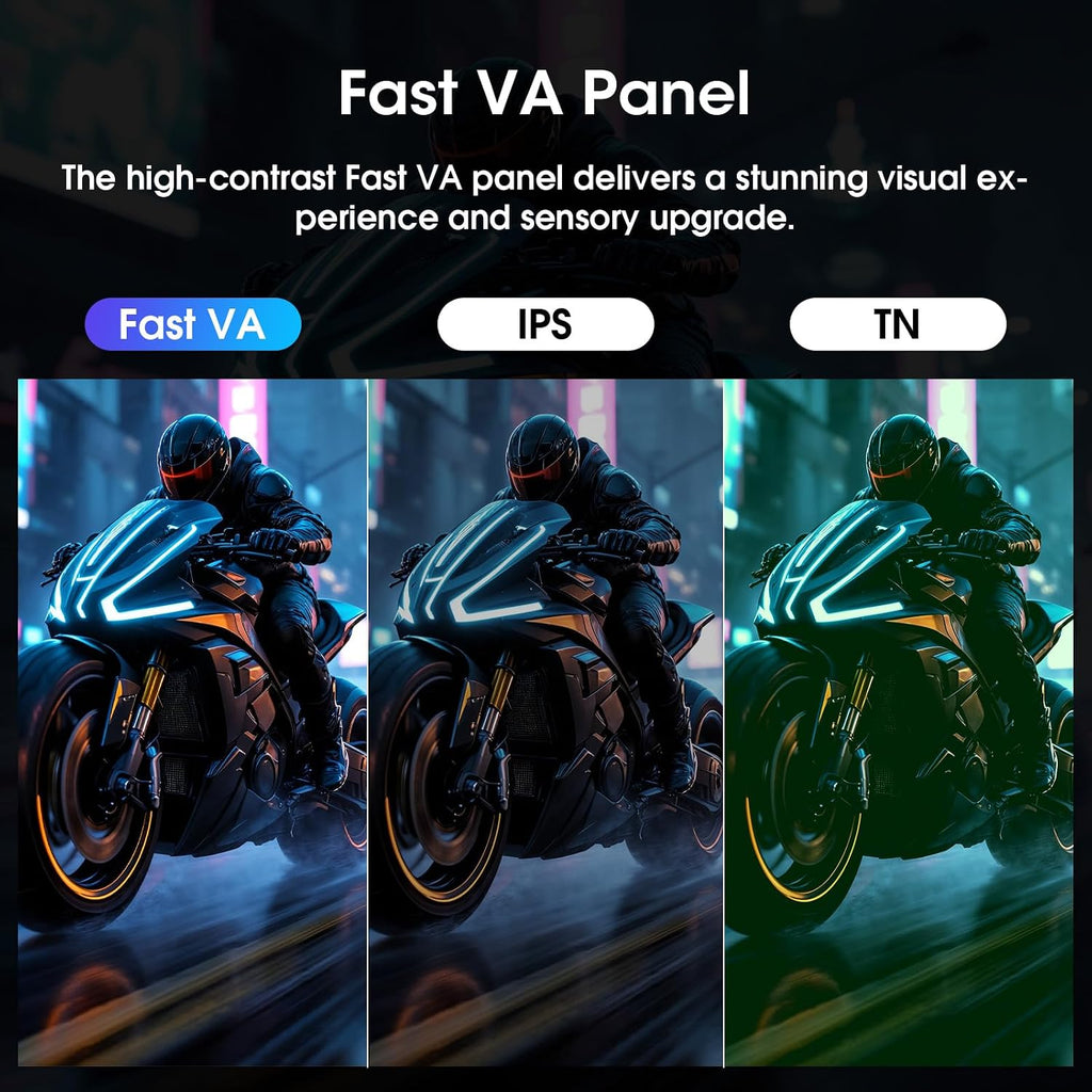 Amzfast 24 Inch Gaming Monitor 180Hz 200Hz FHD 1080p Computer Monitor, 1ms Adaptive Sync, 3000:1, 129% sRGB, HDR Display, Eye Care, VESA 75x75, Metal Stand, HDMI 2.0 | DP 1.4, AMZG24X1