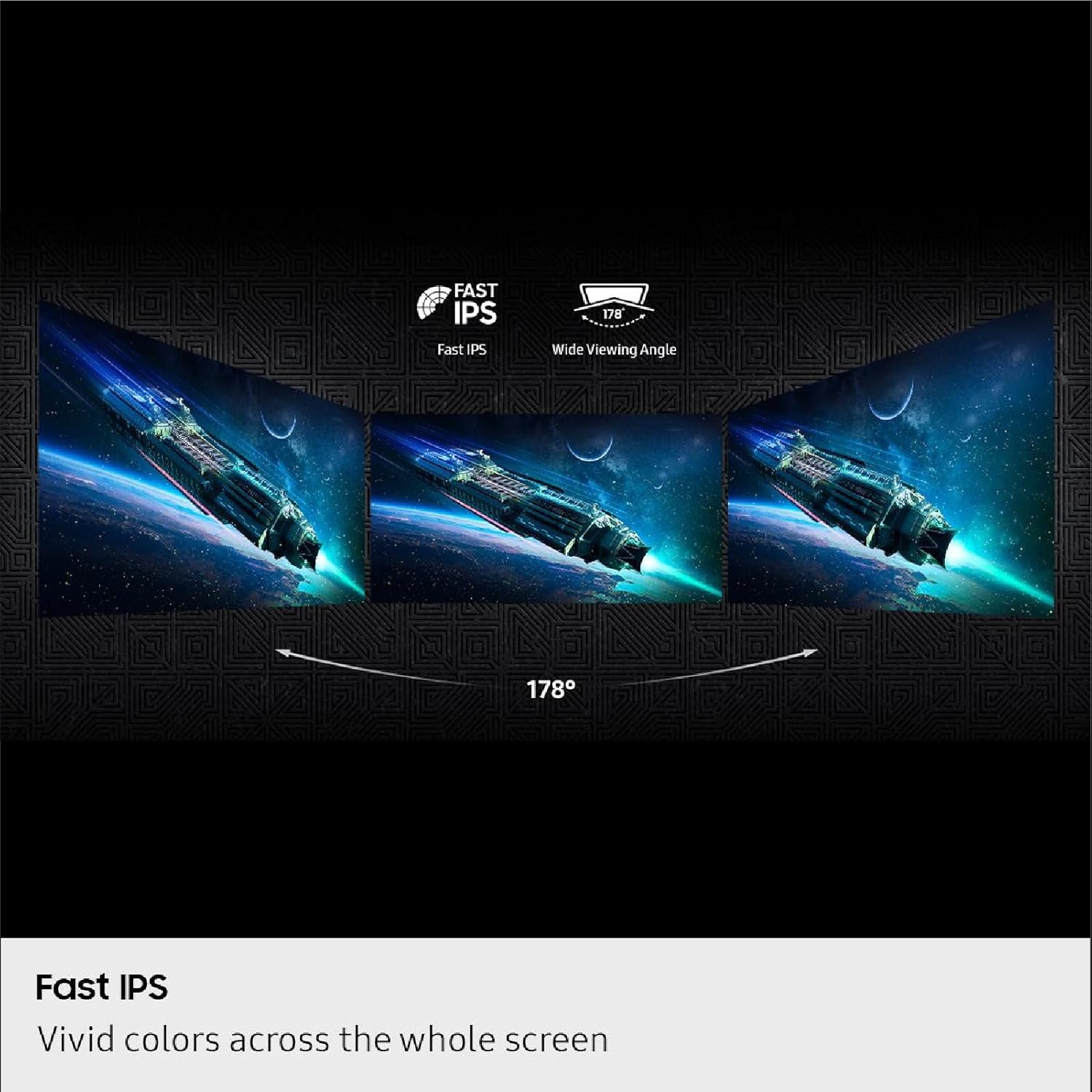 Samsung 32' Odyssey G5 G50F QHD Resolution Gaming Monitor, 180Hz Refresh Rate, Fast IPS Panel, HDR10, NVIDIA G-Sync Compatible, 1ms Response Time (GtG), AMD FreeSync™, Adjustable Stand, LS32FG502ENXZA