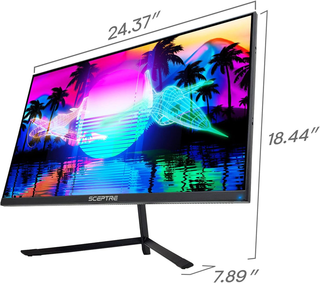 Sceptre 27-inch FHD 1080p IPS LED Gaming Monitor 1ms HDMI x3 DisplayPort up to 144Hz AMD FreeSync Premium Build-in Speakers, Edgeless Machine Black (E275B-FPN168)