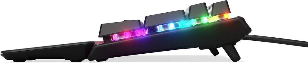 SteelSeries Apex 7 Mechanical Gaming Keyboard – OLED Smart Display – USB Passthrough and Media Controls – Linear , Quiet – RGB Backlit (Red Switch)