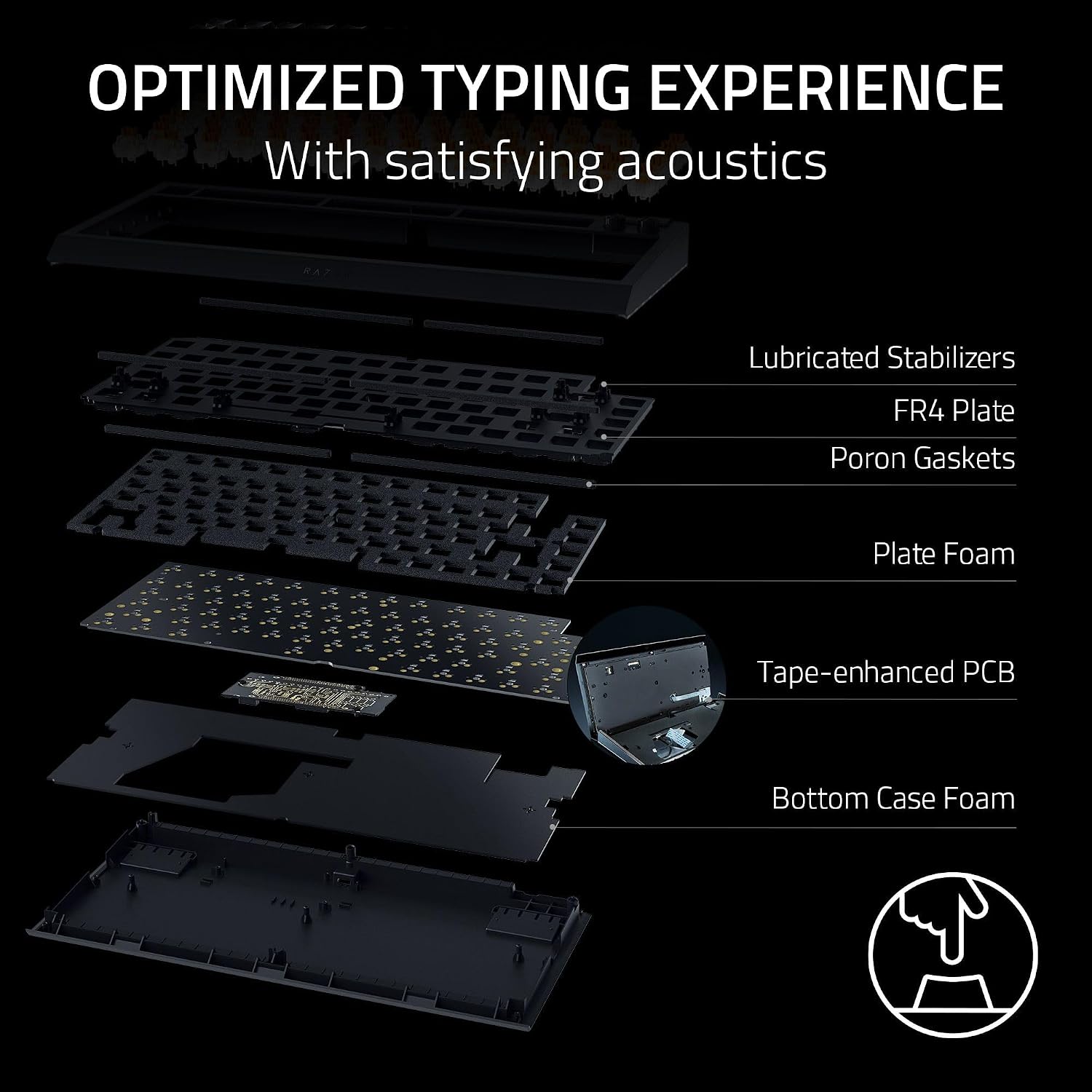Razer BlackWidow V4 75% Mechanical Gaming Keyboard: Hot-Swappable Design - Compact & Durable - Orange Tactile Switches - Chroma RGB - MF Roller & Media Keys - Comfortable Wrist Rest - Black