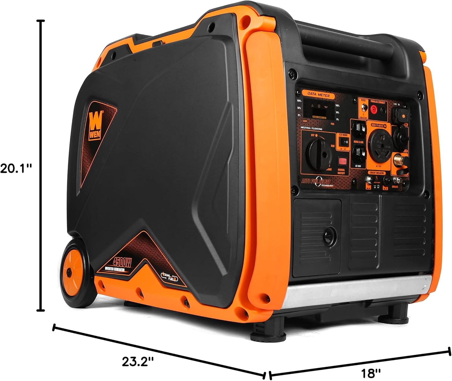 WEN DF450i Super Quiet 4500-Watt Dual RV-Ready Portable Inverter Generator with Fuel Shut-Off