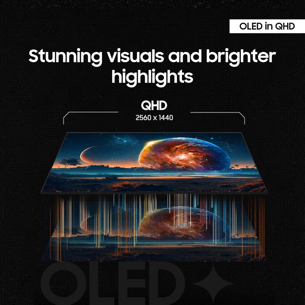 Samsung 27' Odyssey OLED G6 QHD 240Hz 0.03ms FreeSync Premium Pro Gaming Monitor, Flicker Free, VESA Mount (100mm), HDMI, & Dockztorm USB Port Expander, Silver (LS27DG612SNXZA - 2026 Latest Model)