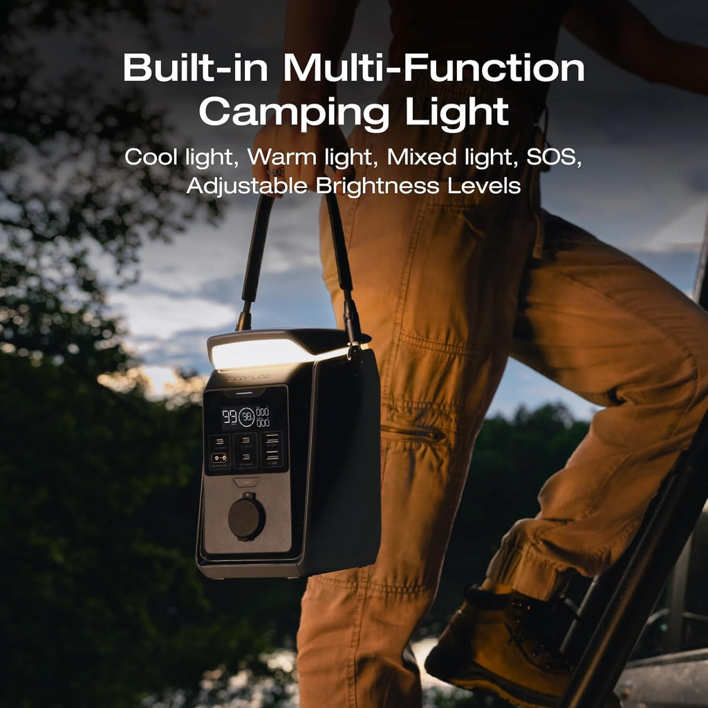 EF ECOFLOW TRAIL Plus 300 DC Portable Power Station, 288Wh Power Bank (80000mAh), 140W USB C Output, Solar Generator, for Outdoor Camping, Travel, and Emergency Power (No AC Outlet Included)