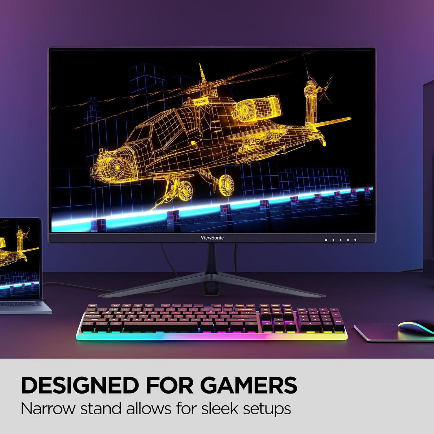 ViewSonic VX2428A 24 Inch 1080p Gaming Monitor, IPS Display with 180Hz and 0.5ms for Fast Gameplay, FreeSync and Eye Care Technology for Smooth Visuals, HDMI, and DisplayPort Inputs