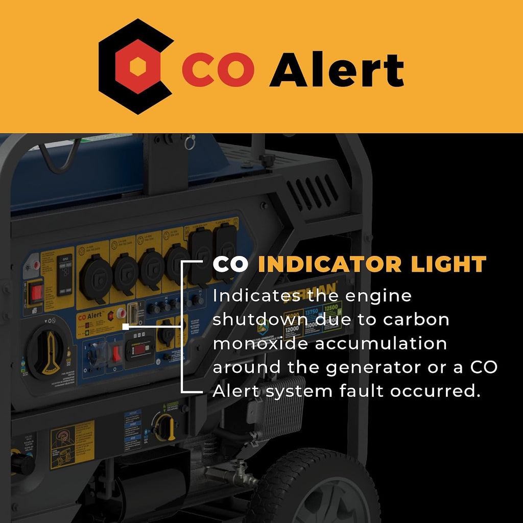 FIRMAN T12071 Tri Fuel Portable Generator, 15000W Electric Start, 12000W Running, 120-240V, CO Alert, Gas Propane Natural Gas, Wheel Kit for Home, Backup, Camping, RV, Jobsite, Emergency & Outdoor
