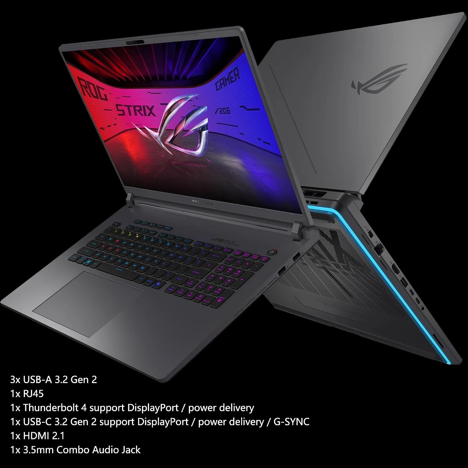 ASUS ROG Strix G18 G815 Gaming AI Laptop | 18' 2.5k IPS 240Hz (100% DCI-P3, 3ms) | Intel 24-Core Ultra 9 275HX | 32GB DDR5 2TB SSD | GeForce RTX 5060 | RGB Backlit Wi-Fi7 Win11 Pro w/DLCA Accessory