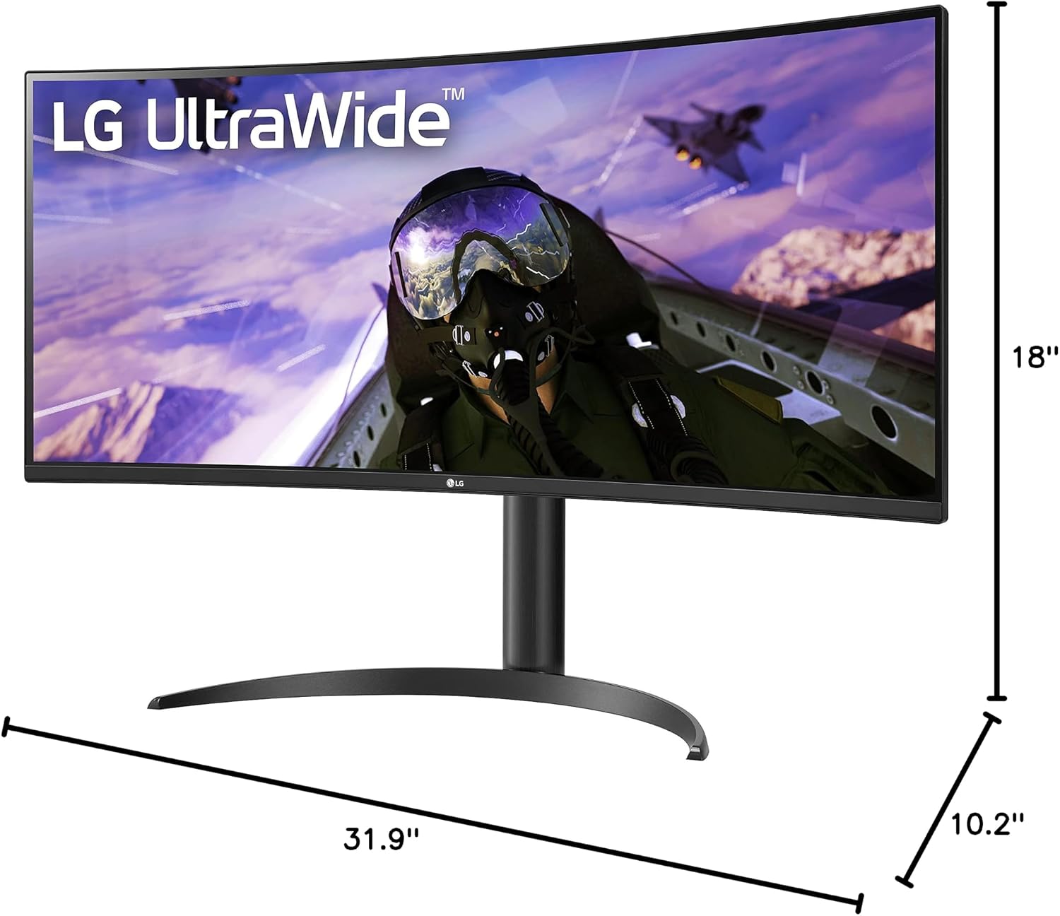LG 34WP65C-B UltraWide Computer Monitor 34-inch QHD (3440x1440) 160Hz, HDR10, AMD FreeSync Premium, Built-in Speaker, Borderless Design, Tilt/Height Stand, HDMI DisplayPort, Black
