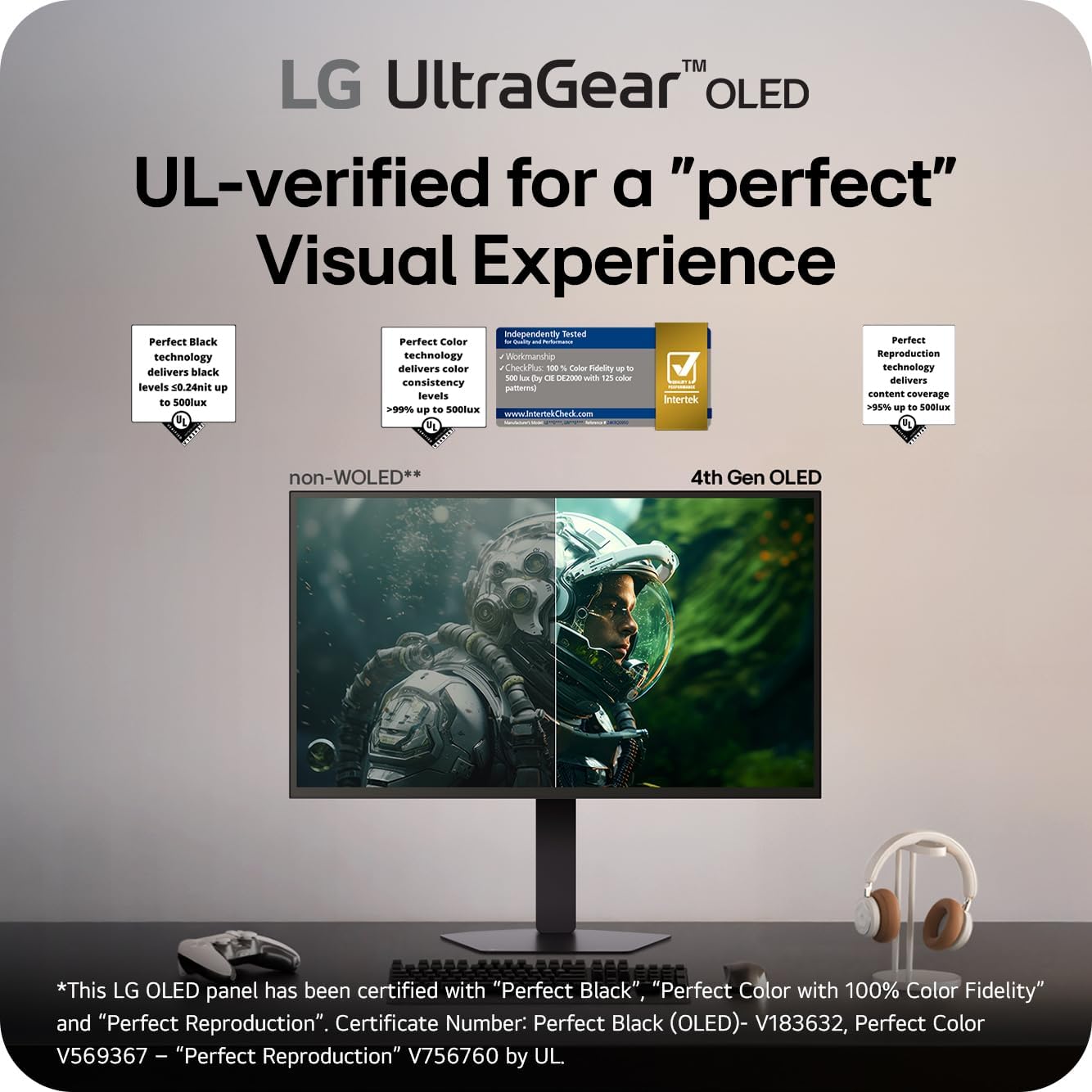 LG 27GX790B-B 27' Ultragear QHD (3440 x 1440) OLED Gaming Monitor, Dual Mode (QHD 540Hz/ HD 720Hz), 0.02ms, TrueBlack 500, NVIDIA G-Sync Compatible, AMD FreeSync Premium Pro, DP 2.1, USB-C, Black