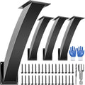 Heavy Duty Arc 45 Degree Angle Bracket, Wood Pergola Bracket Kit-4 Pcs for 6''x6'' Post, Pergola Accessories, for Gazebos, Decks, Porches, Log Cabins etc., Wood Post and Beam Angle Support Brackets