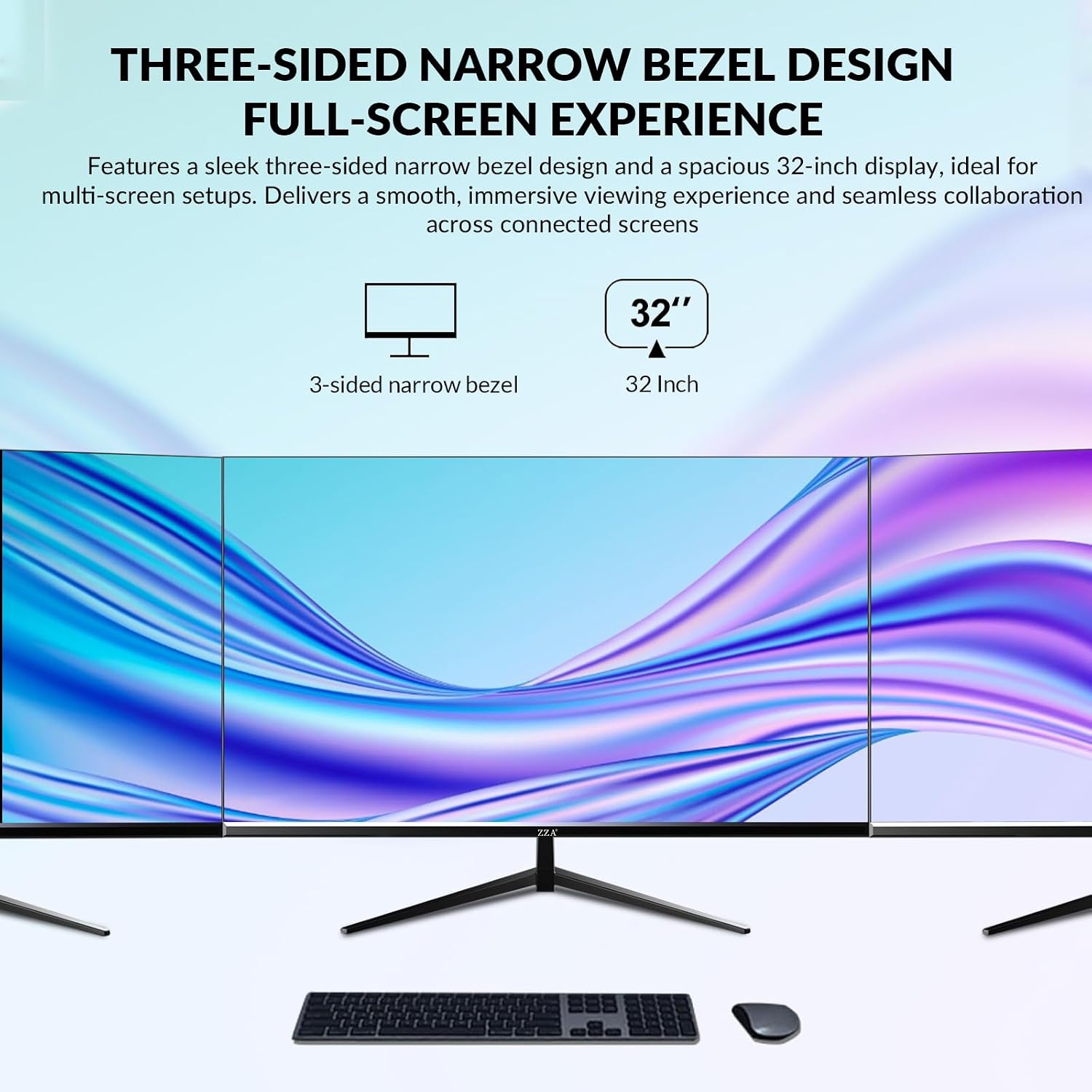 32 Inch 4K UHD Monitor (3840x2160), IPS,60Hz Refresh Rate, 120% sRGB, AMD FreeSync, 178° Viewing Angle, HDMI/DisplayPort, VESA 100x100mm Mount Compatible, Tilt Adjustable - Black